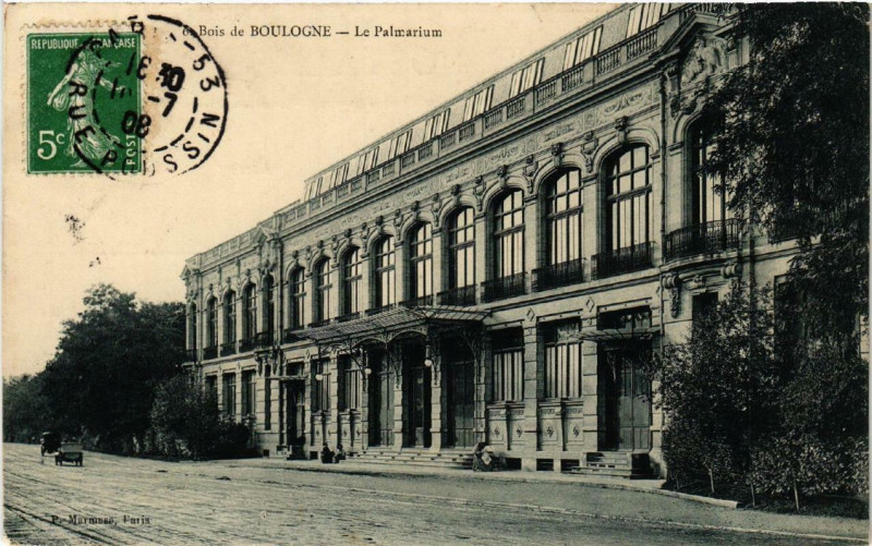 Carte postale ancienne Bois de Boulogne - Le Palmarium à Paris