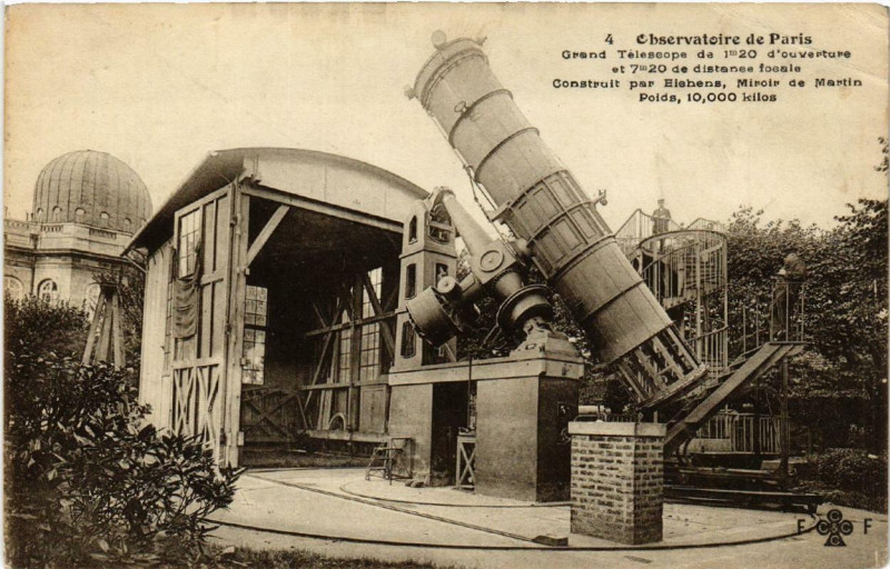 Carte postale ancienne Observatoire de Paris - Grand Télescope à Paris 14e