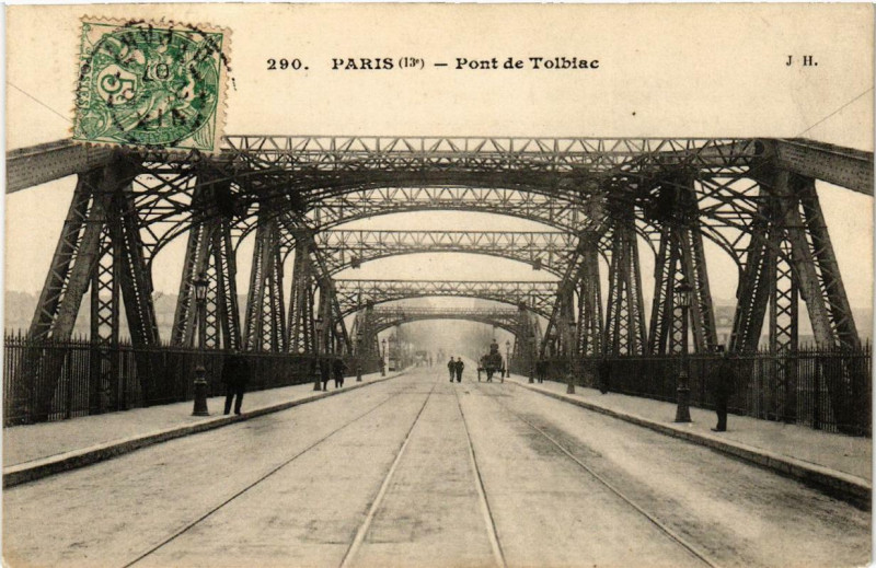 Carte postale ancienne Paris 13e Pont de Tolbiac à Paris 13e