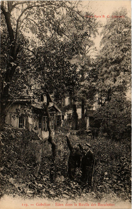 Carte postale ancienne Gobelins - Eden dans la Ruelle des Reculettes à Paris 13e