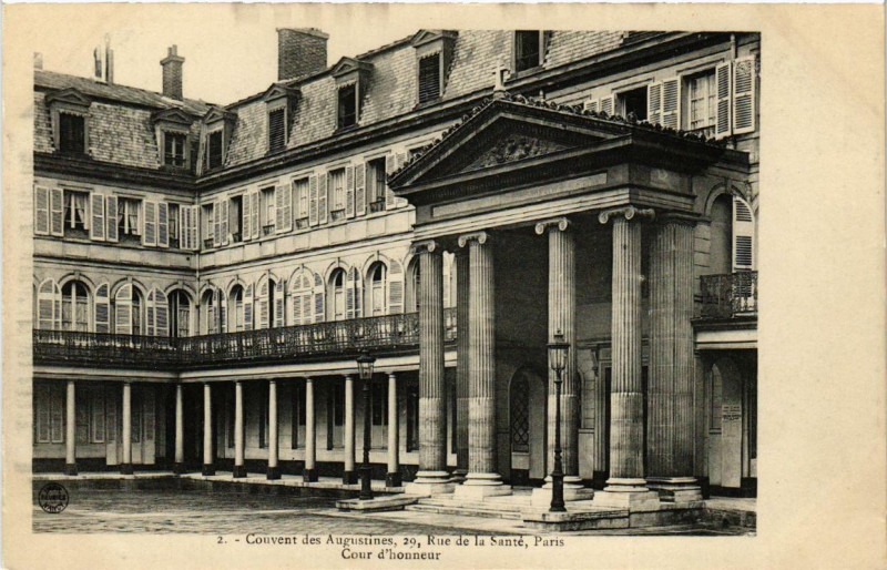 Carte postale ancienne Paris 13e Couvent des Augustines. 29 Rue de la Sante. 2 à Paris 13e