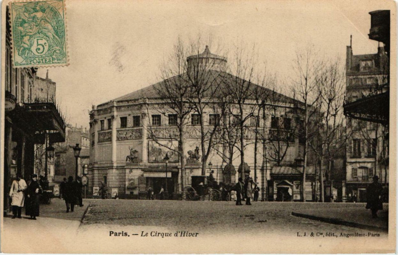 Carte postale ancienne Paris 11e Le Cirque d'Hier à Paris 11e