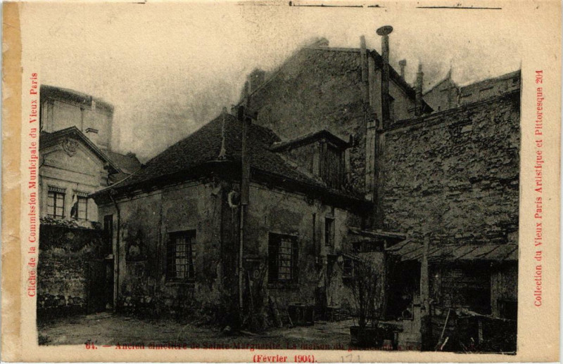 Carte postale ancienne Paris 11e l'Ancien Cimetiere de Sainte-Marguerite à Paris 11e