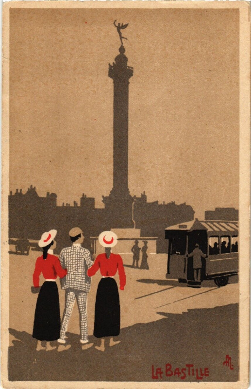 Carte postale ancienne Paris 12e La Bastille à Paris 12e