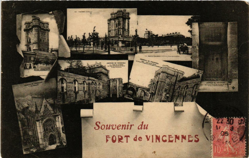 Carte postale ancienne Souvenir du Fort de Vincennes Paris 12e à Paris 12e