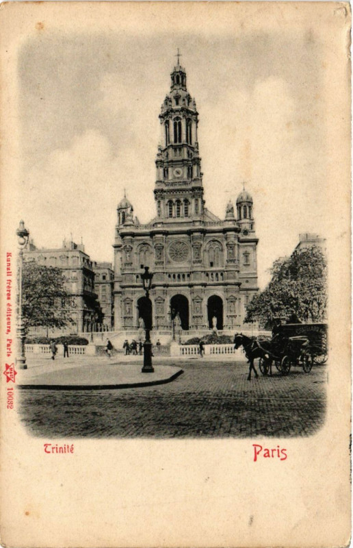 Carte postale ancienne Paris 9e Trinite à Paris 9e