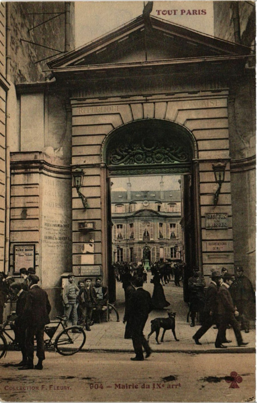 Carte postale ancienne Paris 9e Mairie du Ix arr. Tout Paris à Paris 9e