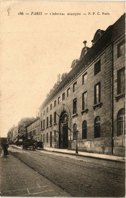 Carte postale ancienne L'Hôpital Beaujon à Paris 8e
