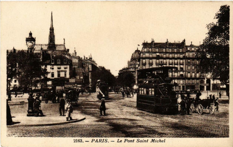 Carte postale ancienne Paris 6e Le Pont Saint-Michel à Paris 6e
