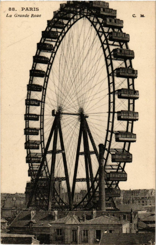 Carte postale ancienne La Grande Roue à Paris 7e