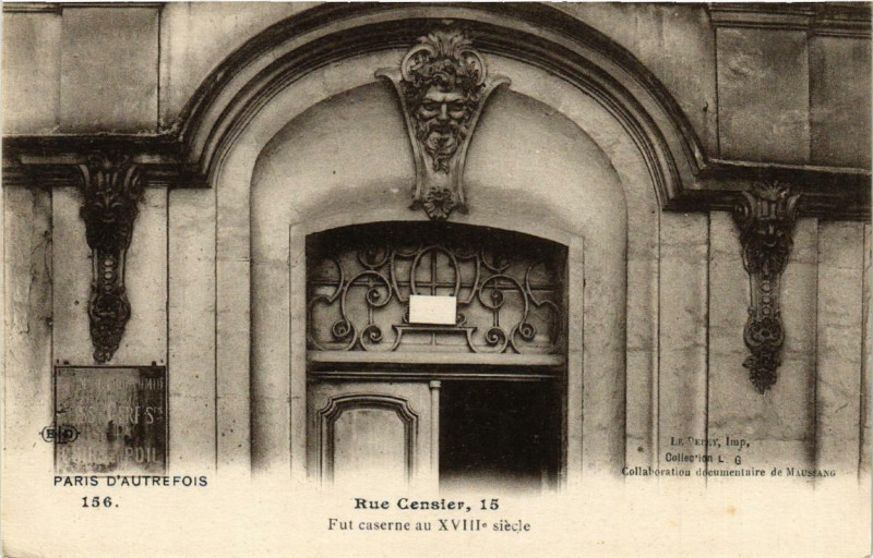Carte postale ancienne Paris 5e 15 Rue Censier. Fut caserne à Paris 5e