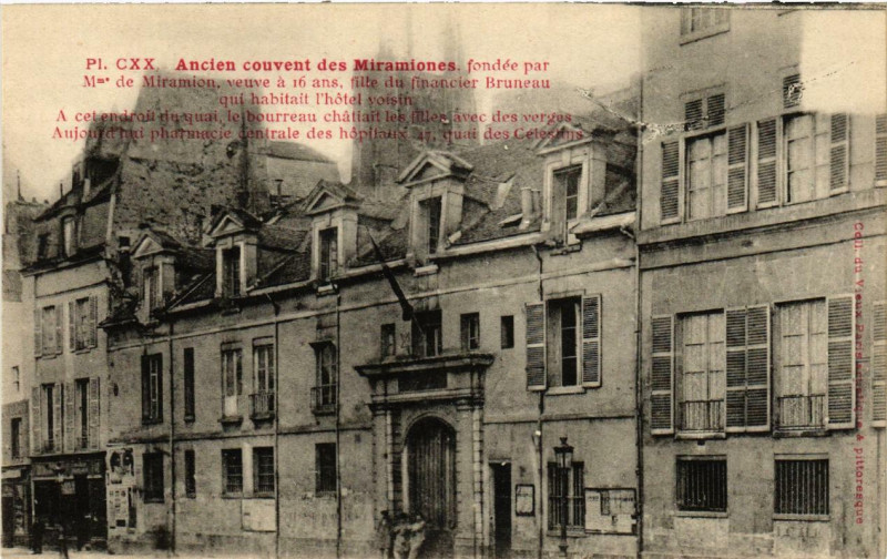Carte postale ancienne Paris 5e 47 quai des Celestins. Ancien Couvent des Miramiones à Paris 5e