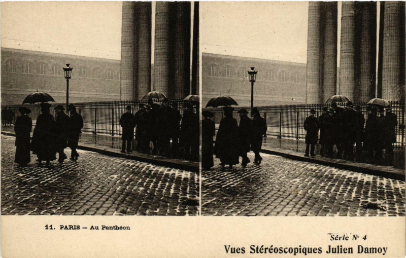 Carte postale ancienne Paris 5e Au Pantheon Stereo à Paris 5e