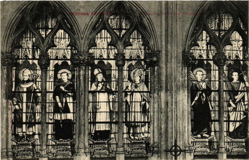 Carte postale ancienne Paris 5e Vitraux du Saint Severin à Paris 5e