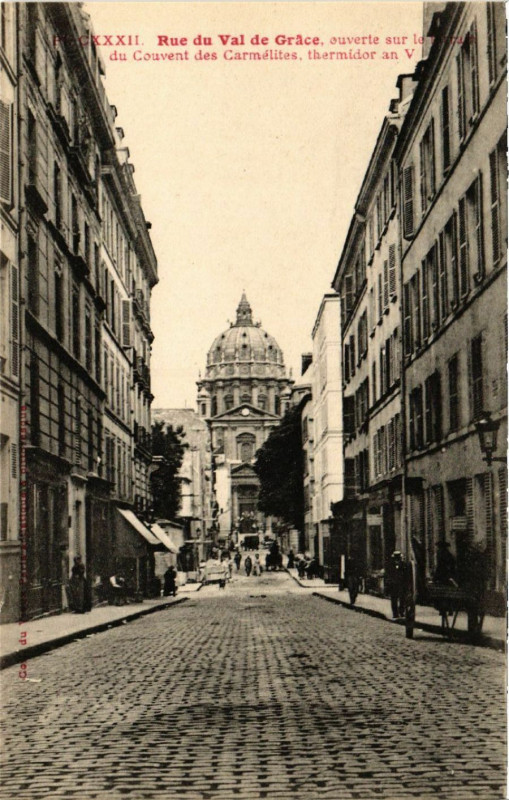 Carte postale ancienne Paris 5e Rue du Val-de-Grace à Paris 5e