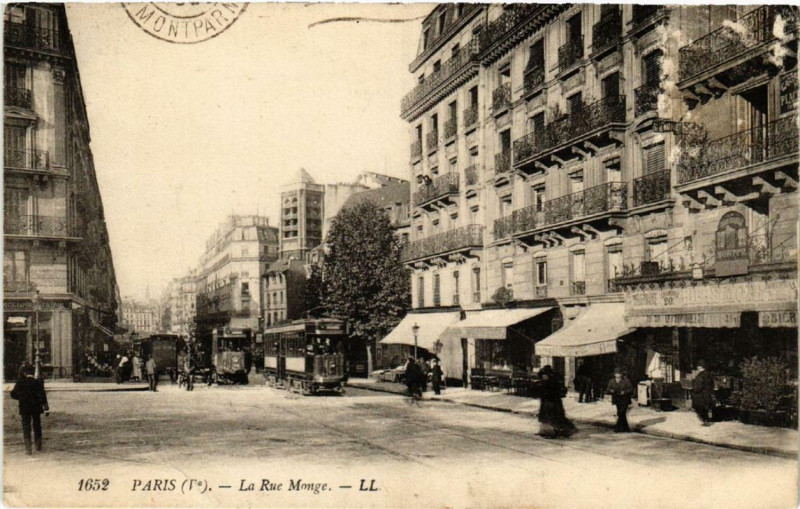 Carte postale ancienne Paris 5e Rue Monge à Paris 5e