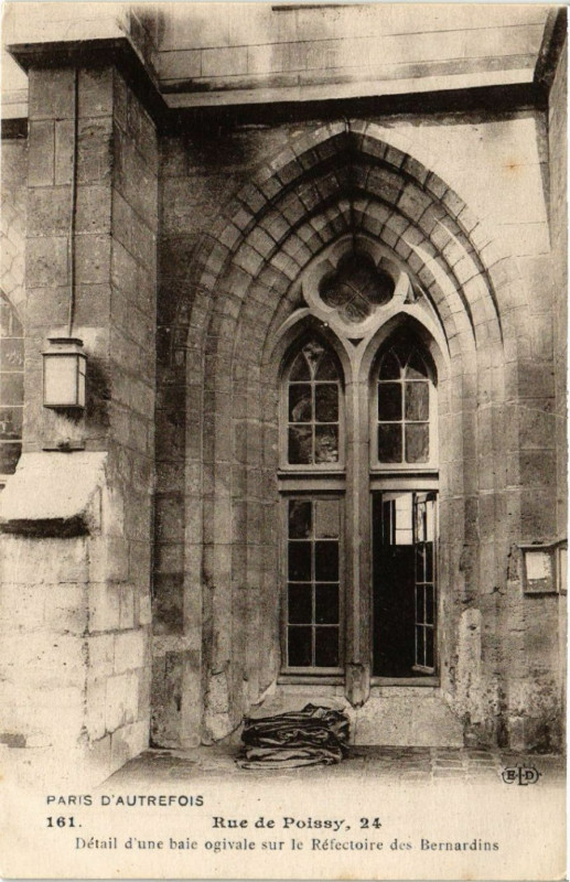 Carte postale ancienne Paris 5e 24 Rue de Poissy. Refectoire des Bernardins à Paris 5e