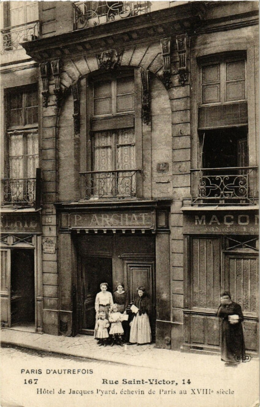Carte postale ancienne Paris 5e 14 Rue Saint-Victor Hotel de Jacques Pyard à Paris 5e