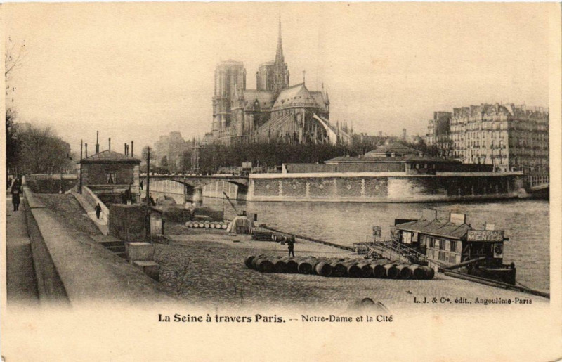 Carte postale ancienne Notre-Dame et la Cité à Paris 5e