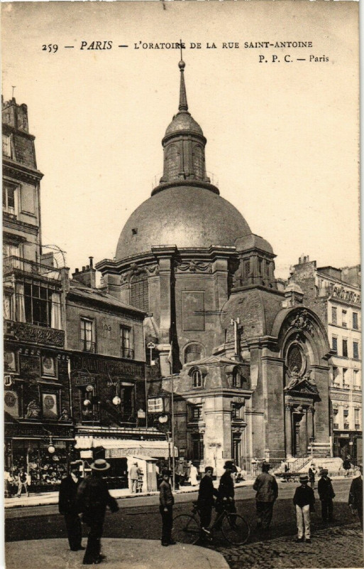 Carte postale ancienne Paris 4e l'Oratoire de la Rue Saint-Antoine à Paris 4e