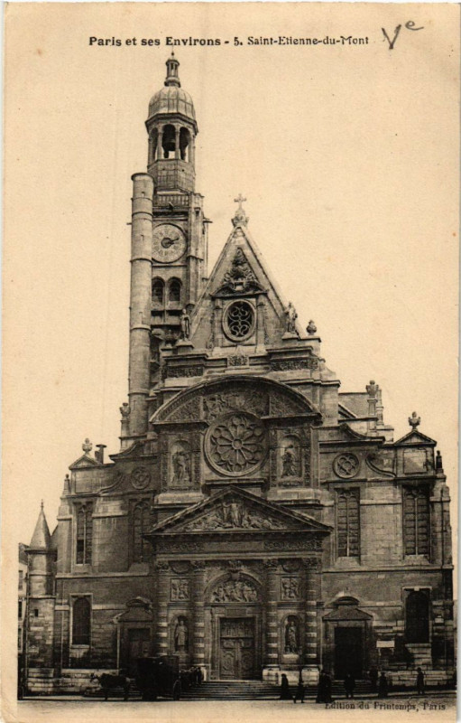 Carte postale ancienne Paris 5e Saint-Etienne-du-Mont à Paris 5e