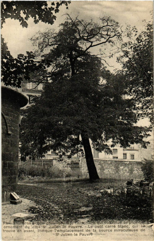 Carte postale ancienne Paris 5e Saint-Julien-le-Pauvre à Paris 5e