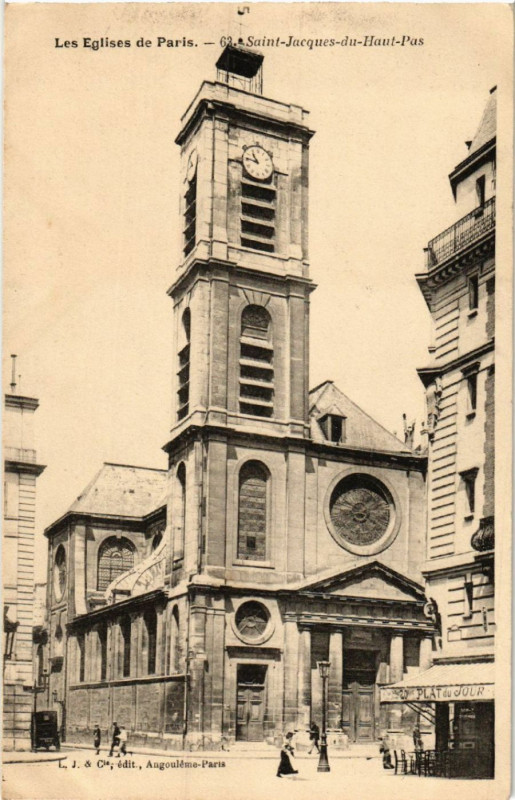 Carte postale ancienne Paris 5e Saint-Jacques-du-Haut-Pas à Paris 5e
