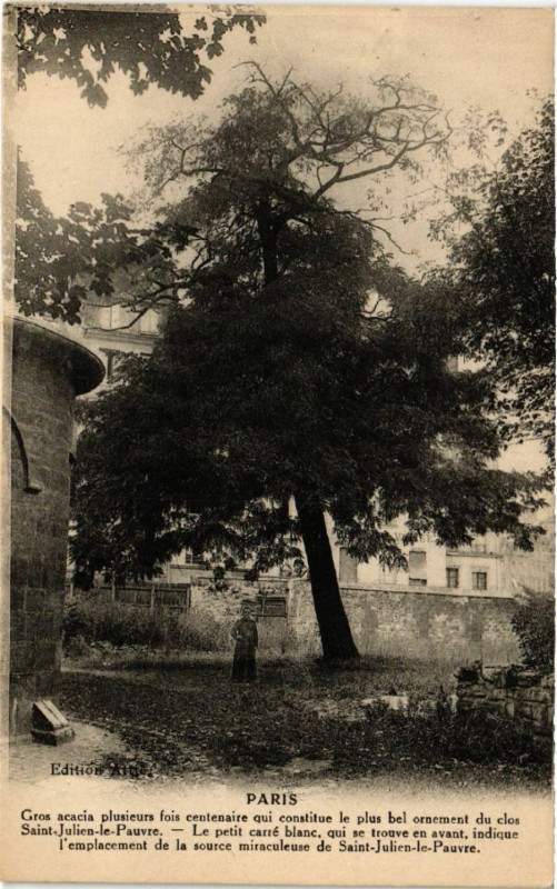 Carte postale ancienne Paris 5e Saint-Julien-le-Pauvre à Paris 5e
