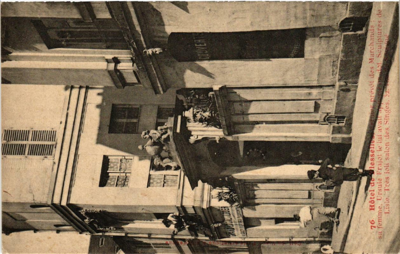 Carte postale ancienne Paris 3e 52 rue de Sévigné Hotel de Plesselles à Paris 3e