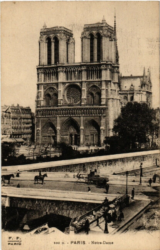 Carte postale ancienne Paris 4e Notre-Dame à Paris 5e