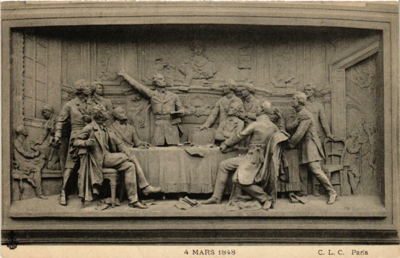 Carte postale ancienne Paris 3e 4 Mars 1848 à Paris 3e