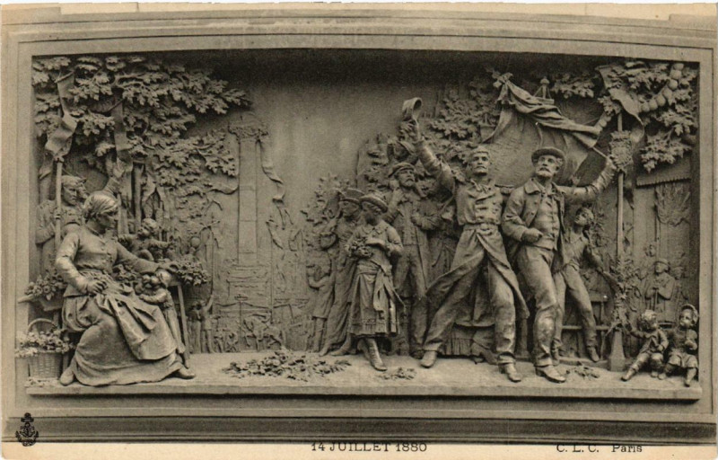 Carte postale ancienne Paris 3e 14 Juillet 1880 à Paris 3e