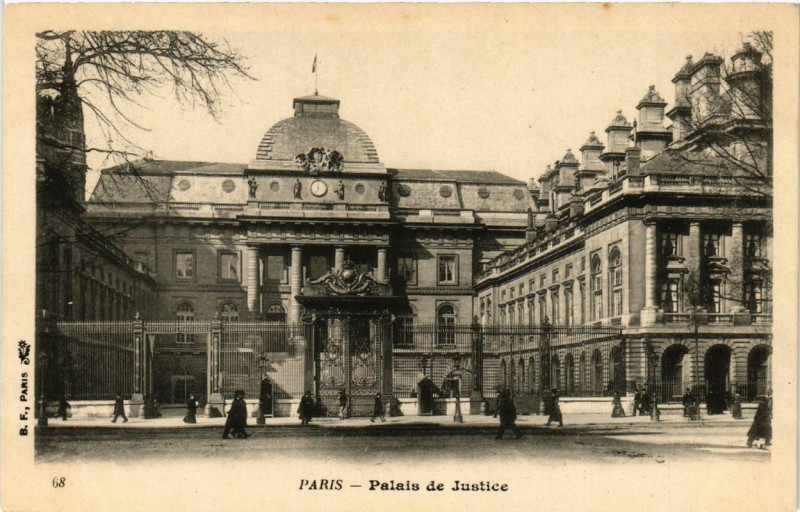 Carte postale ancienne Paris 1e Palais de Justice