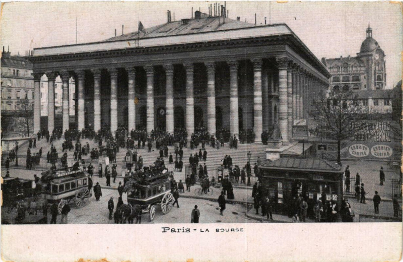 Carte postale ancienne Paris 2e La Bourse à Paris 2e