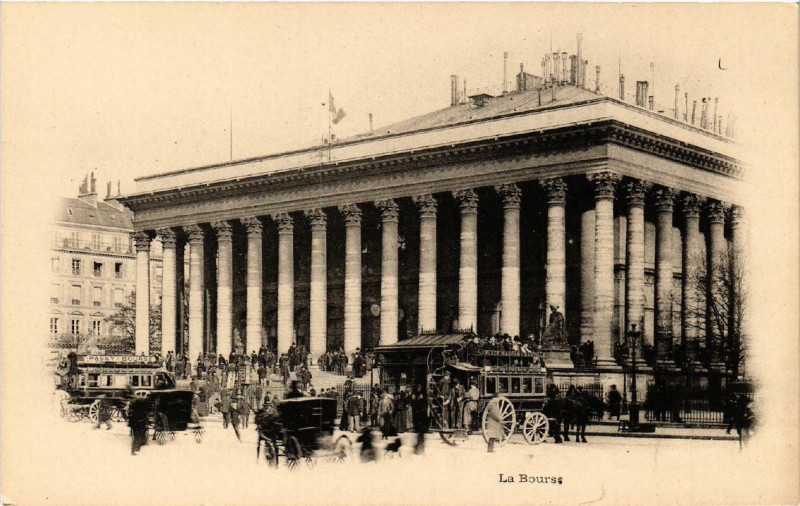 Carte postale ancienne Paris 2e La Bourse à Paris 2e