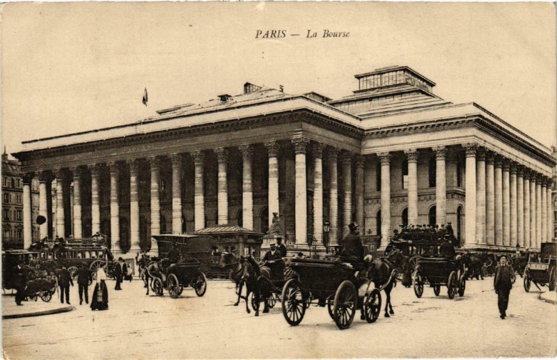 Carte postale ancienne Paris 2e La Bourse à Paris 2e