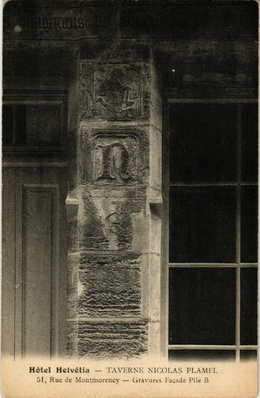 Carte postale ancienne Paris 3e 51 Rue de Montmorency. Hotel Helvétia à Paris 3e