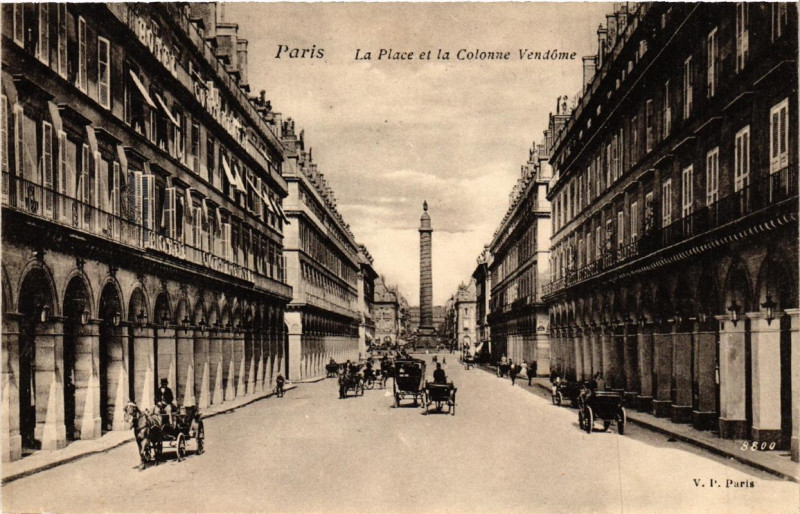 Carte postale ancienne Paris 1e La Place et la Colonne de Vendome