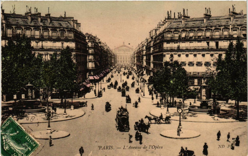 Carte postale ancienne Paris 1e L'Avenue de l'Opera