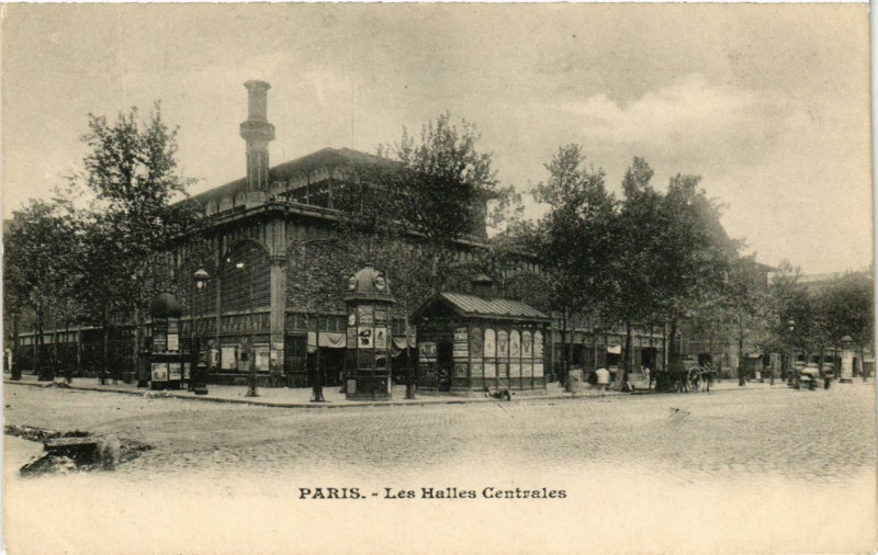 Carte postale ancienne Paris 1e Les Halles Centrales