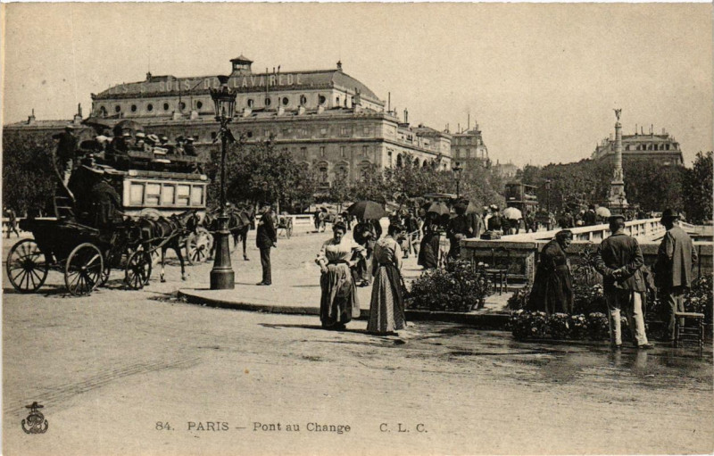 Carte postale ancienne Paris 1e Pont au Change