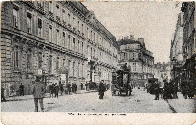 Carte postale ancienne Paris 1e Banque de France