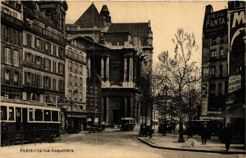 Carte postale ancienne Paris 1e La rue Coquilliere