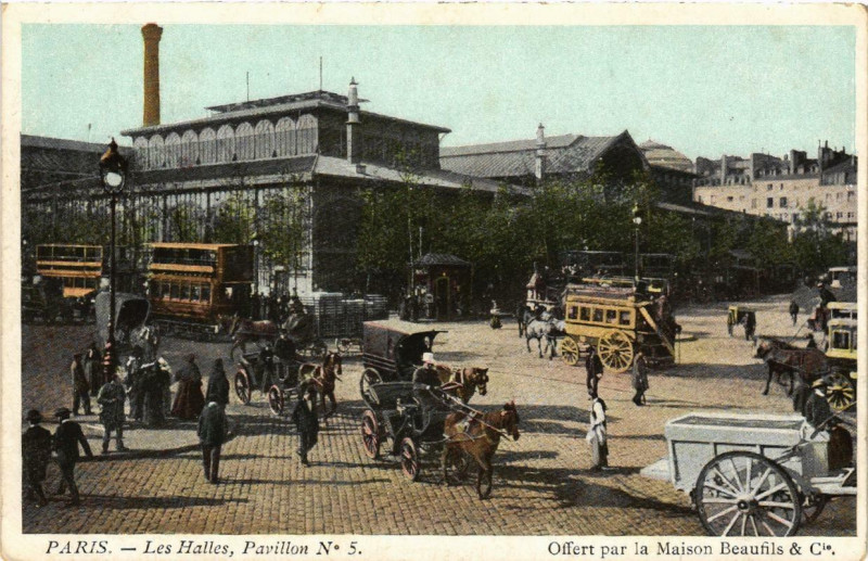 Carte postale ancienne Paris 1e Les Halles. Pavillon No. 5