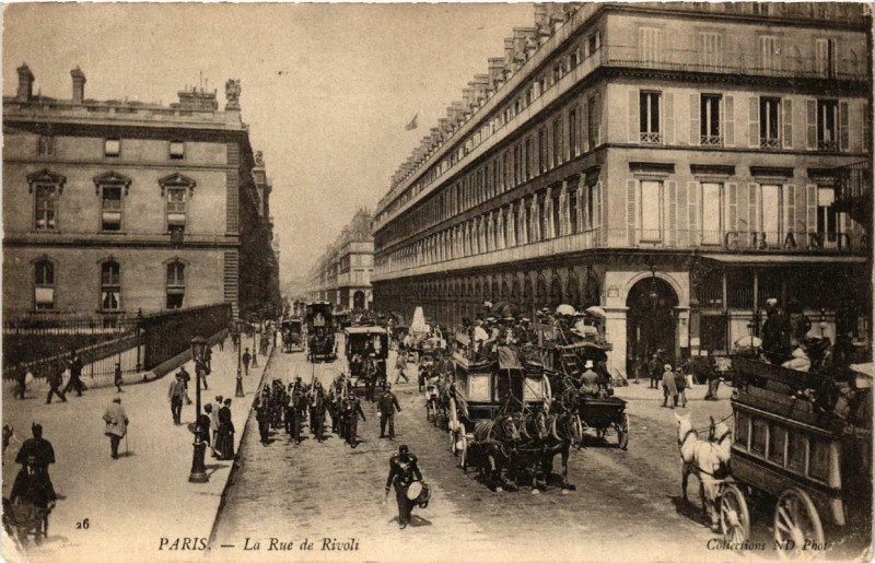 Carte postale ancienne Paris 1e La Rue de Rivoli