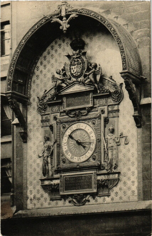 Carte postale ancienne Paris 1e Palais de Justice. Grosse Horloge