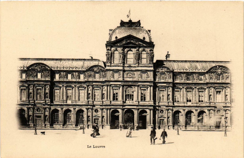 Carte postale ancienne Paris 1e Le Louvre