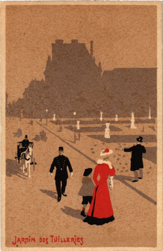 Carte postale ancienne Jardin des Tuileries à Paris 1er