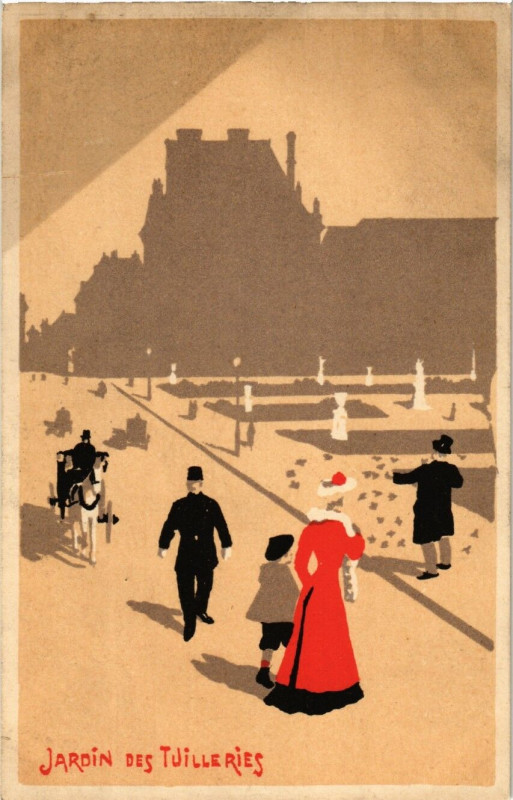 Carte postale ancienne Jardin des Tuileries à Paris 1er