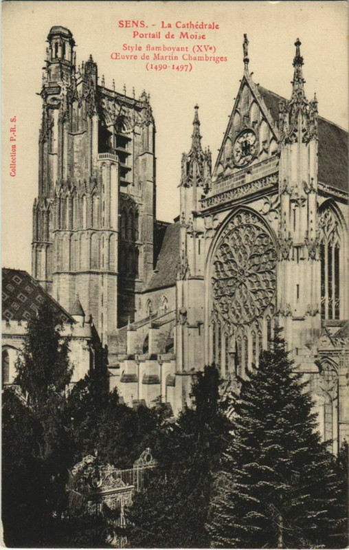 Carte postale ancienne Sens La Cathedrale France à Sens